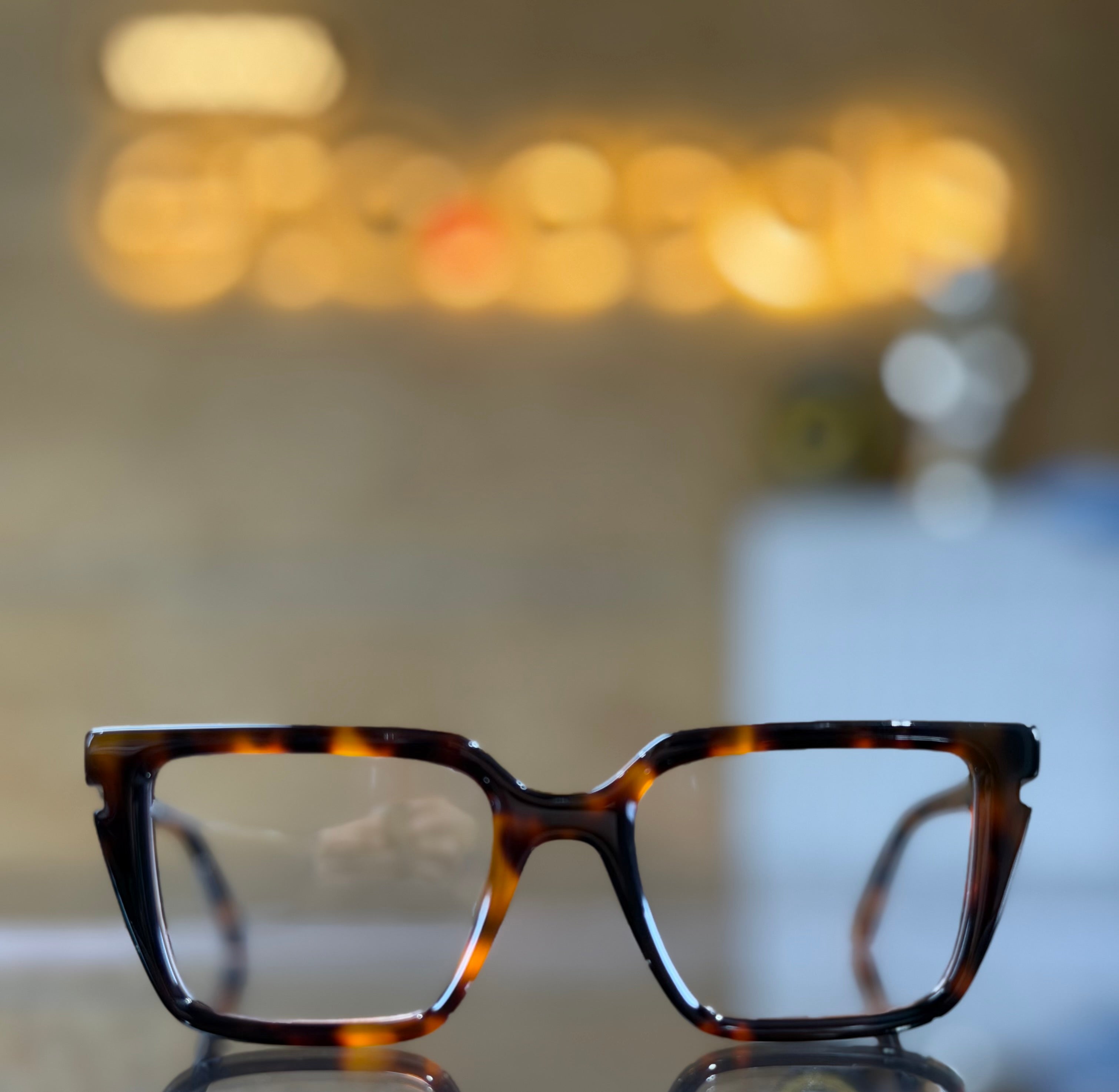 Off-White Style 52 Havana Tortoiseshell Square Eyeglasses 51mm