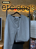 Off-White c/o Virgil Abloh Men’s Grey Tailored Dress Trousers – Wool Pants