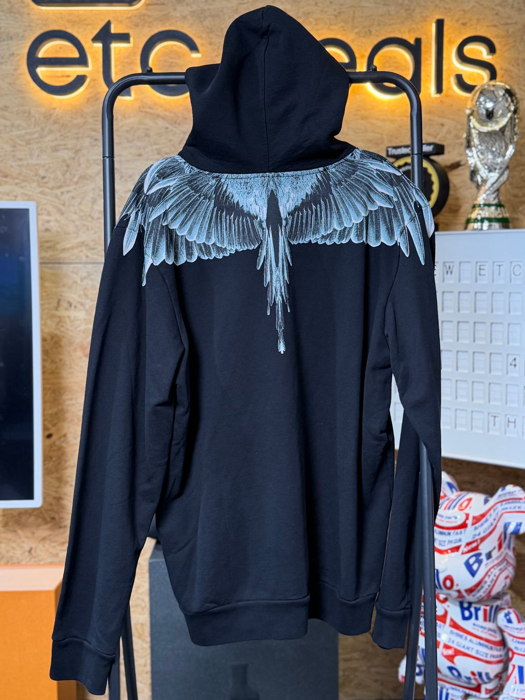 Marcelo Burlon County of Milan Catch Them Wings Hoodie Black Men’s XL