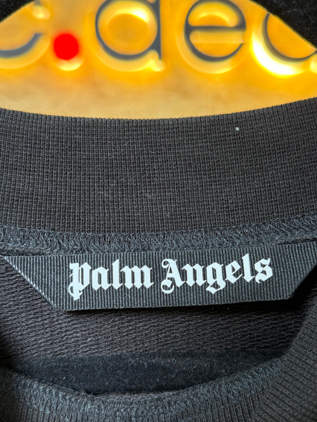 Palm Angels Property Of Distressed Crewneck Sweatshirt Black Men’s Size L