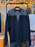 Marcelo Burlon Icon Wings Regular Crewneck Sweatshirt Black Men’s XXL NWT