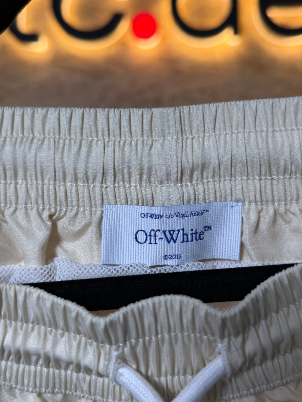 Off-White SS25 Degradé Surfer Swim Shorts Beige Light Blue Men’s XXL NWT