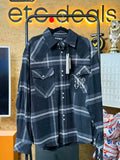 Palm Angels Monogram Check Overshirt Anthracite Men’s IT 48 NWT