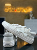 AMIRI Skel Top Low Alabaster Suede Star Sneakers 10M – Luxury Low Top Shoes