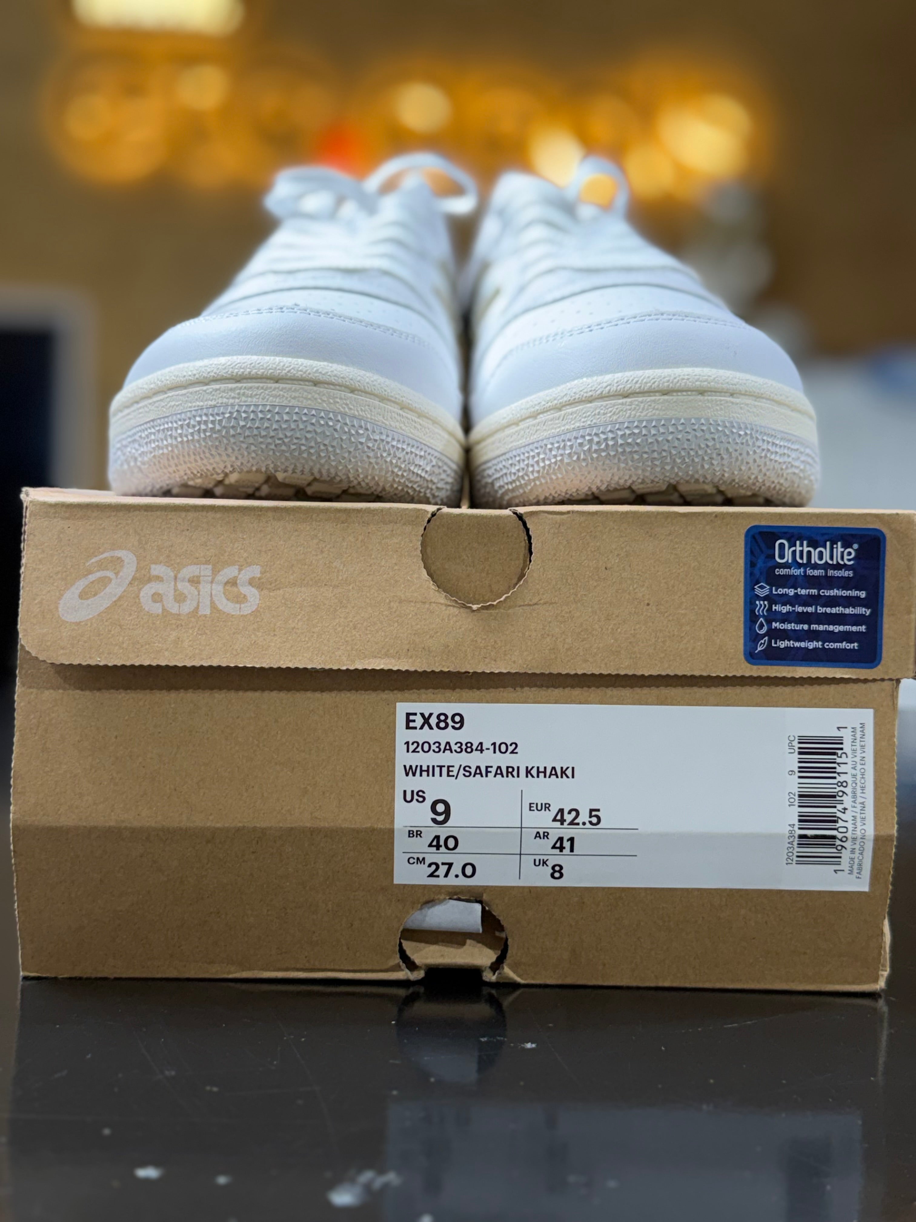 ASICS EX89 White Safari Khaki Men’s Sneakers – US 9 / EU 42.5