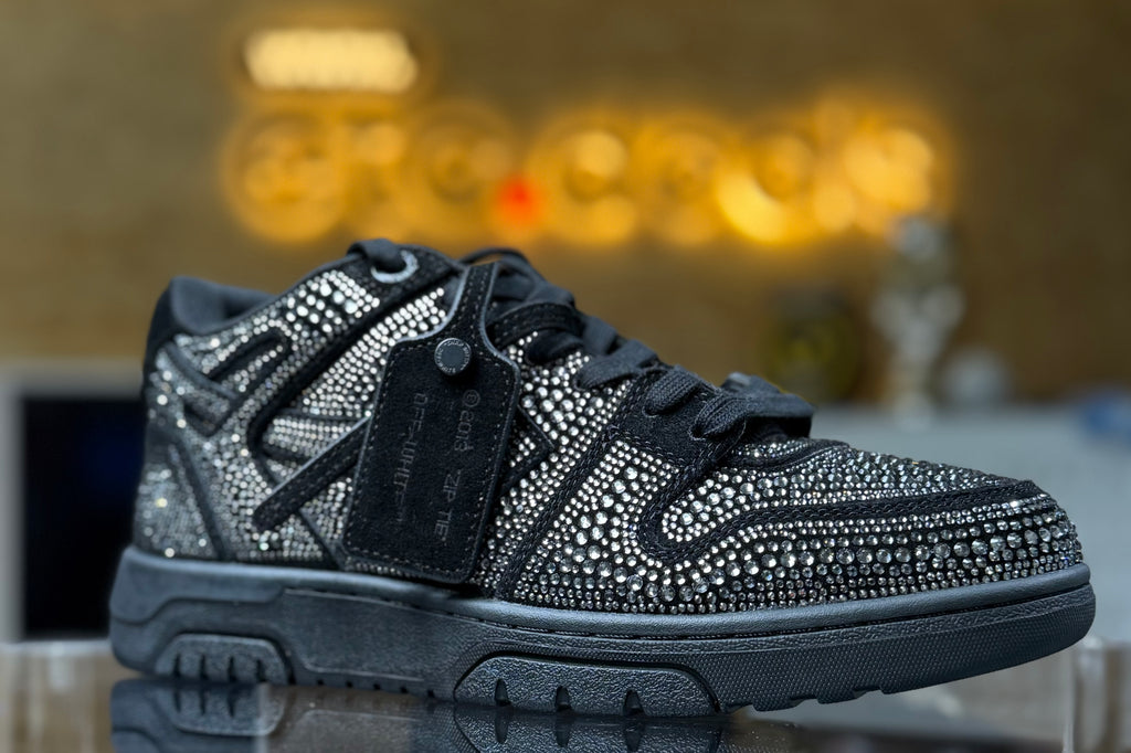Off-White Out of Office Strass Crystal Sneakers Black – Men’s EU 42 / US 9 – New in Box