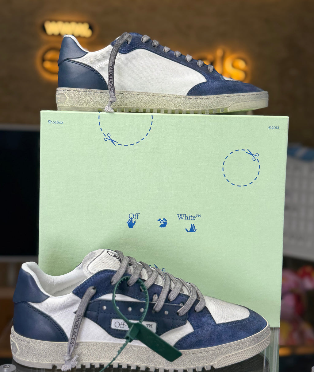 Off-White 5.0 Sneakers White Navy Blue – Men’s EU 44 / US 11 – New with Box
