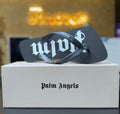 Palm Angels New Rubber Logo Flip Flops Black White – Men’s EU 45 – New with Box