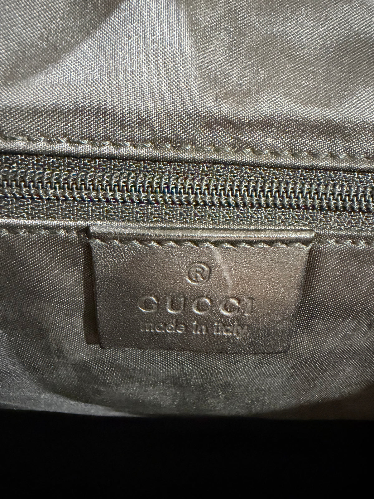 Gucci Jackie GG Canvas Black Tote Bag – Leather Trim & Silver Piston Closure – Authentic Pre-Owned