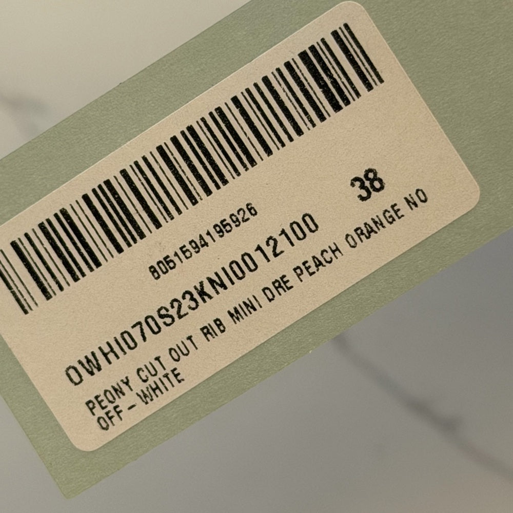 Off-White Peony Rib-Knit Cut-Out Mini Dress