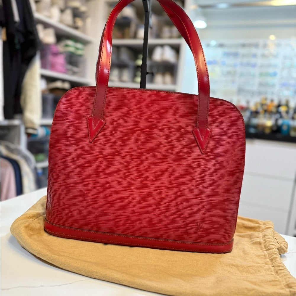 Louis Vuitton Lussac Epi 2way bag - Red Vintage