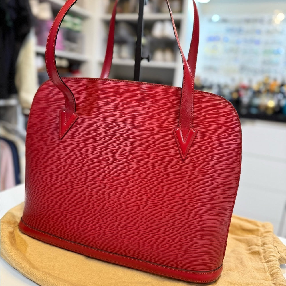 Louis Vuitton Lussac Epi 2way bag - Red Vintage