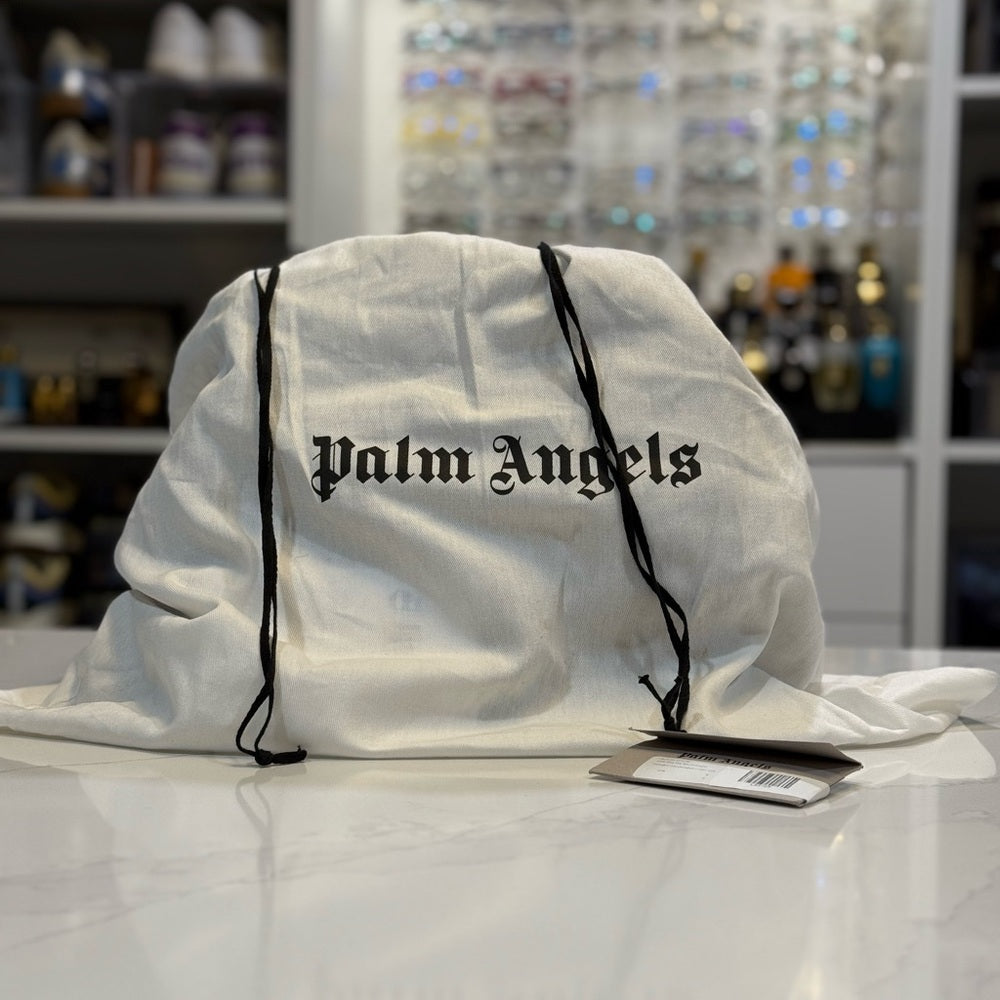 Palm Angels Black all over logo Backpack NEW