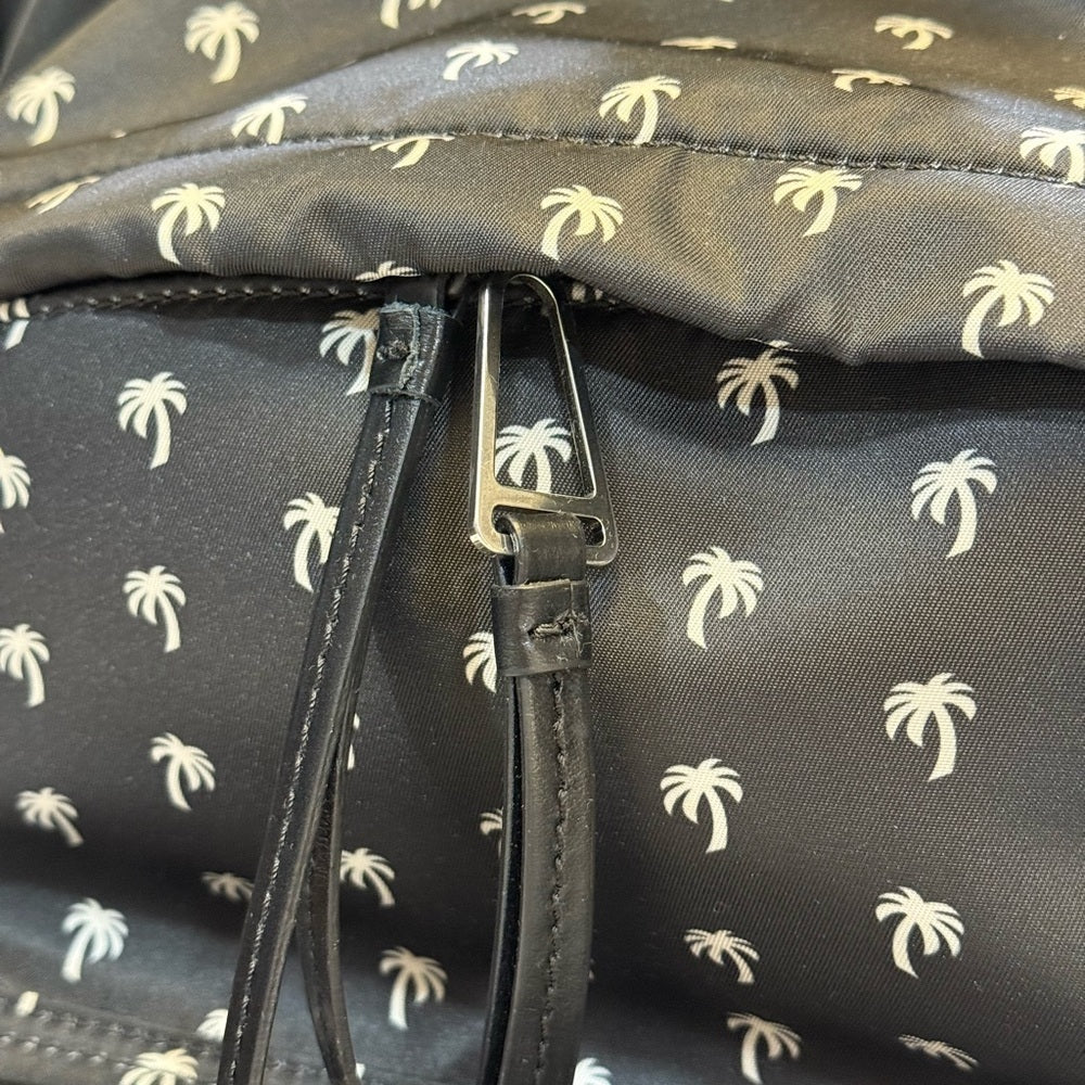 Palm Angels Black all over logo Backpack NEW