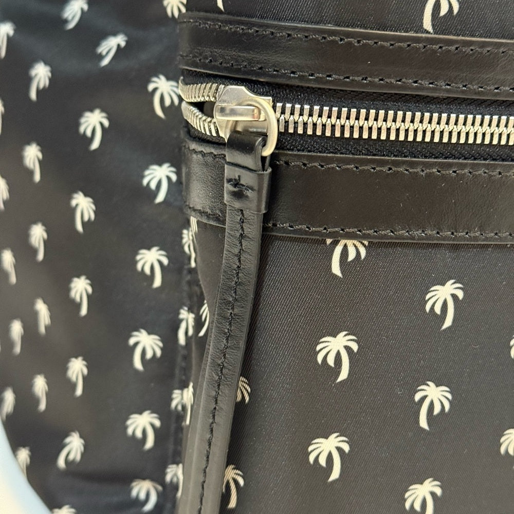 Palm Angels Black all over logo Backpack NEW