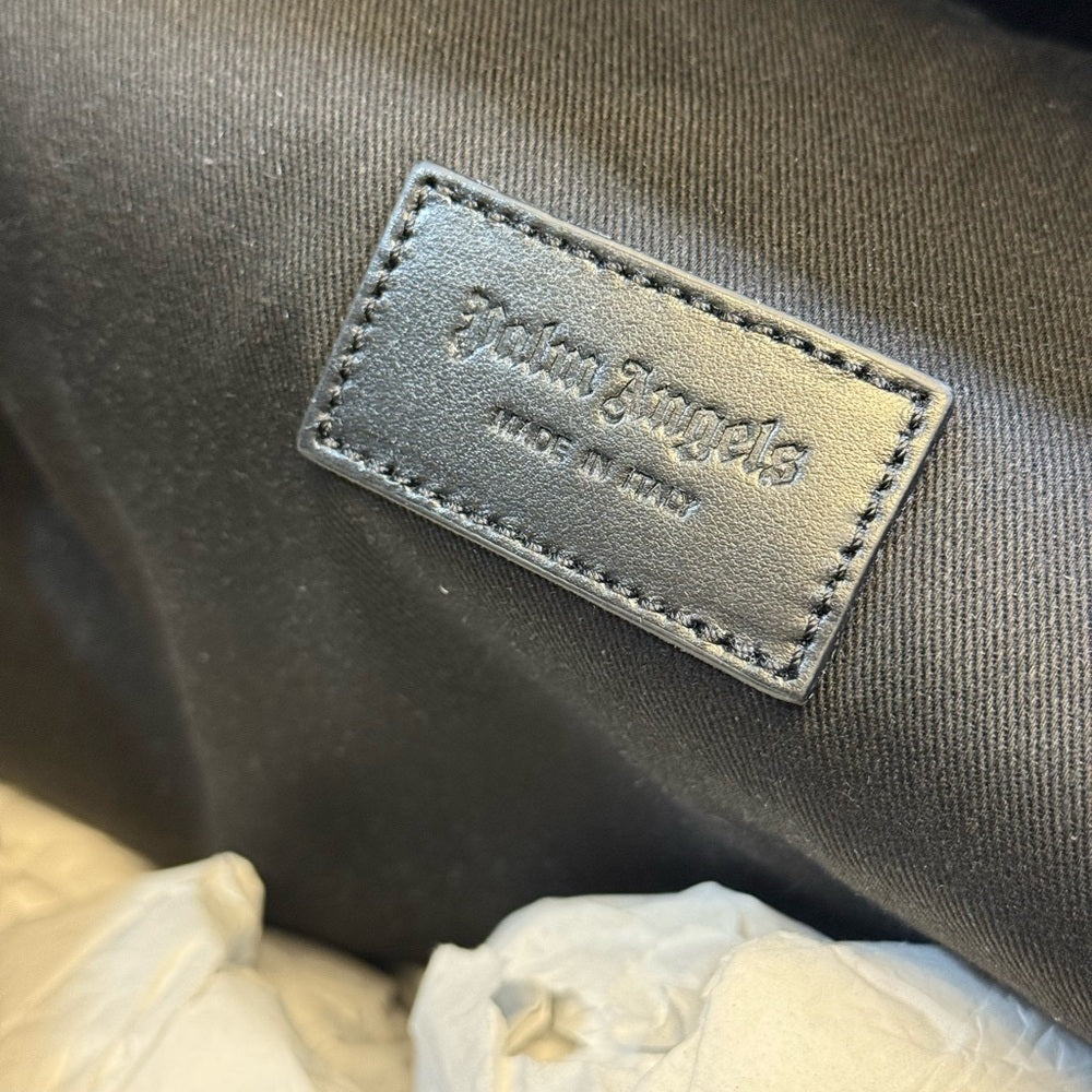 Palm Angels Black all over logo Backpack NEW