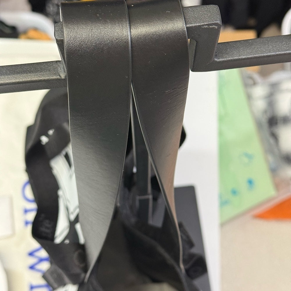 Off-White Heritage Day Tote Bag | Black leather strap