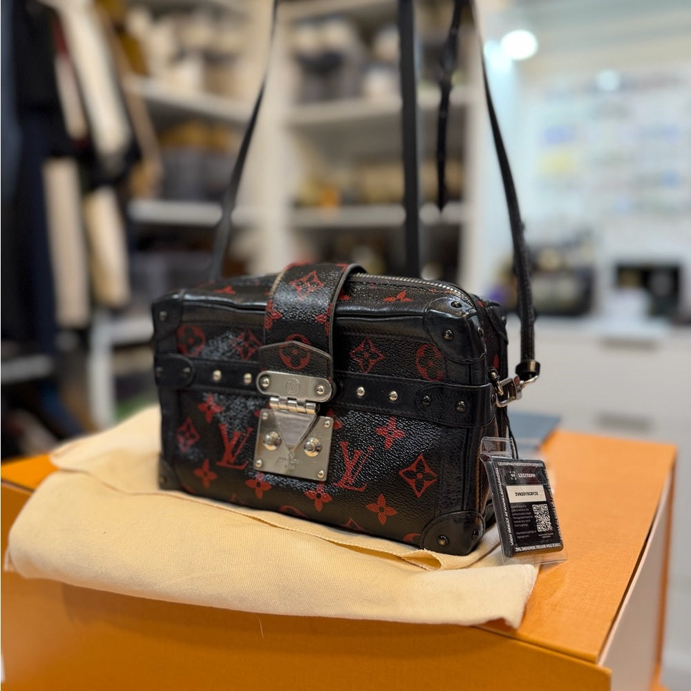 Petite Malle Soft Handbag Limited Edition Monogram Infrarouge MM trunk