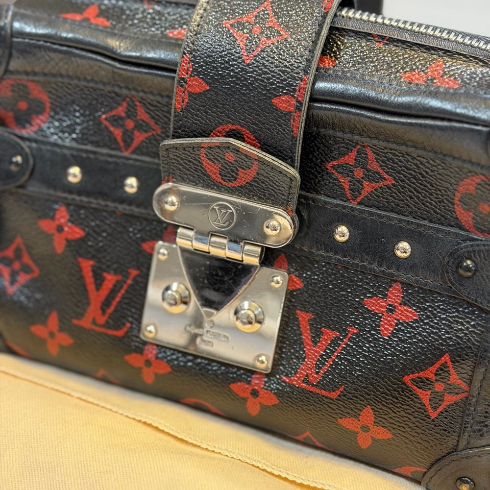 Petite Malle Soft Handbag Limited Edition Monogram Infrarouge MM trunk