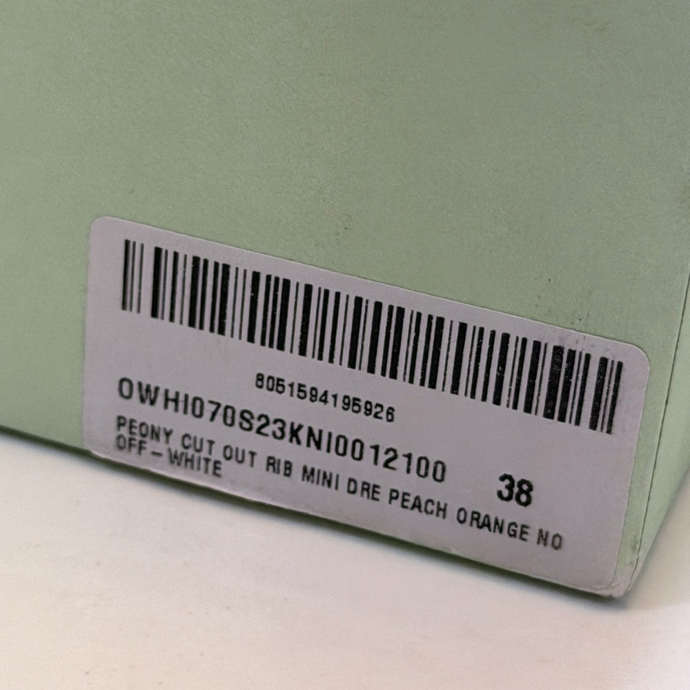 Off-White Peony Rib-Knit Cut-Out Mini Dress