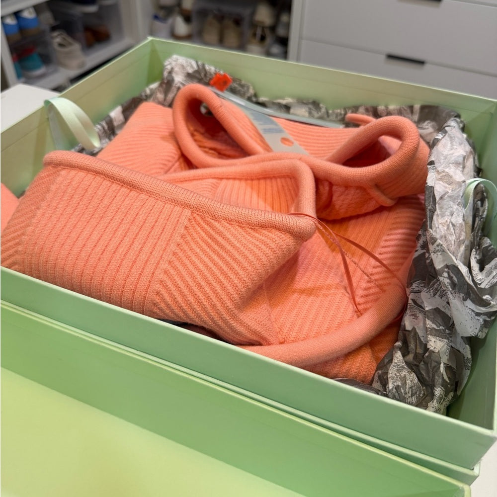 Off-White Peony Rib-Knit Cut-Out Mini Dress