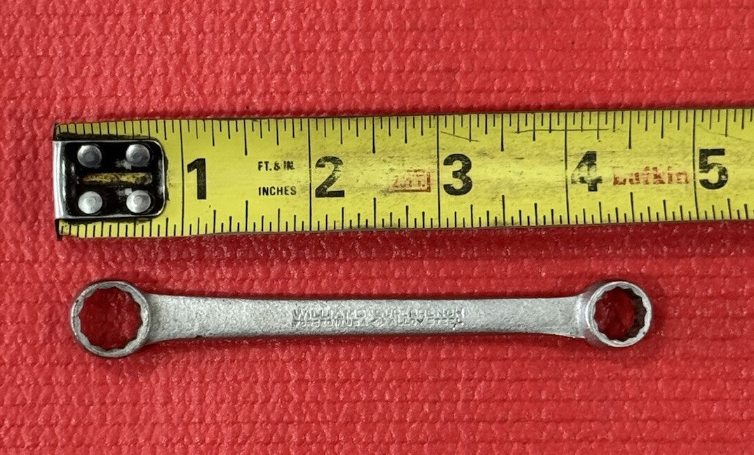 Vintage Williams No.6723 Superrench Box End Wrench 7/16” x 3/8” Diamond Logo USA