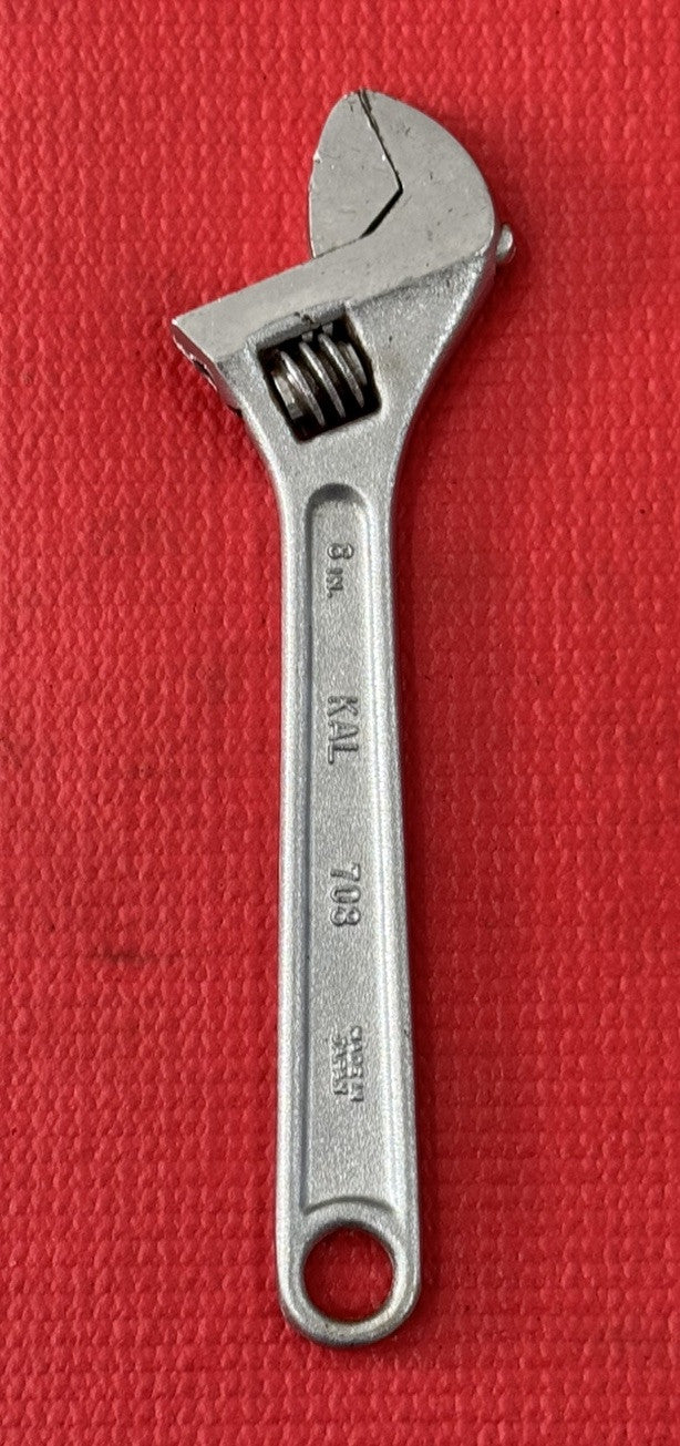 Vintage KAL Tools 708 8" Adjustable Wrench Forged Alloy Steel Made In Japan