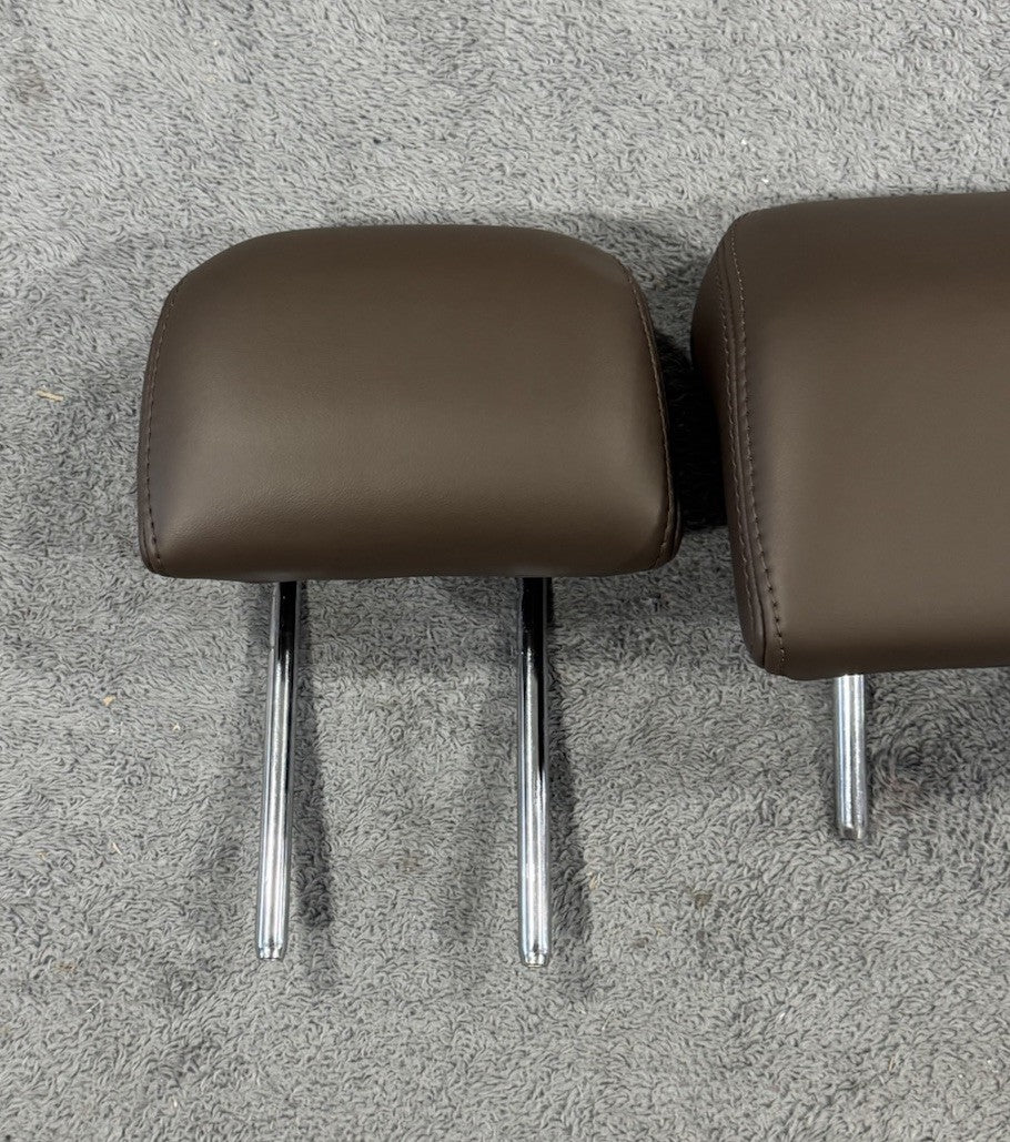 2013-16 LINCOLN MKZ REAR SEAT HEADREST 3 PC SET BROWN LEATHER OEM GENUINE NICE!!