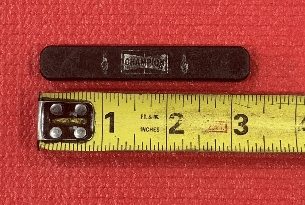 Vintage Champion Spark Plug Advertising Pocket Knife USA Slide Open Black Rare