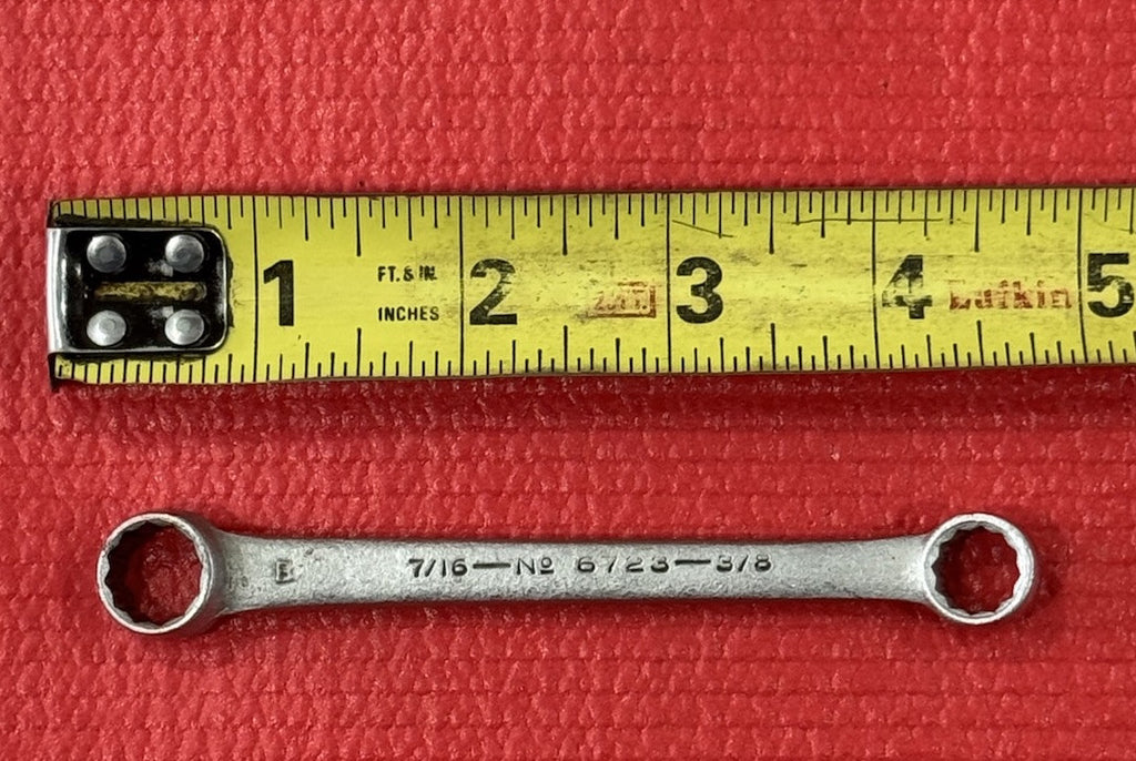 Vintage Williams No.6723 Superrench Box End Wrench 7/16” x 3/8” Diamond Logo USA