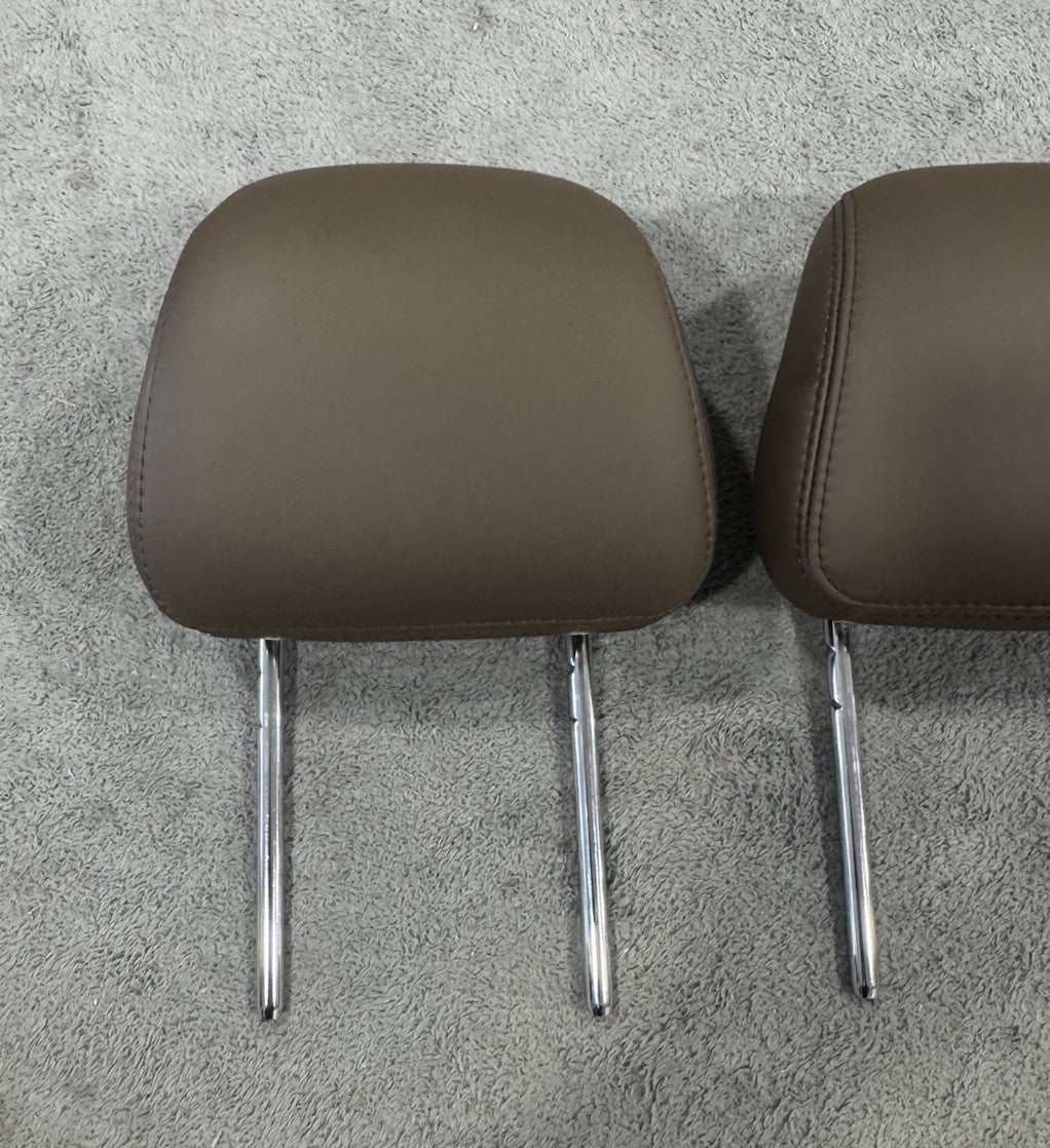 2013-16 LINCOLN MKZ FRONT SEAT LEATHER HEADREST SET HEAD REST BROWN OEM GENUINE