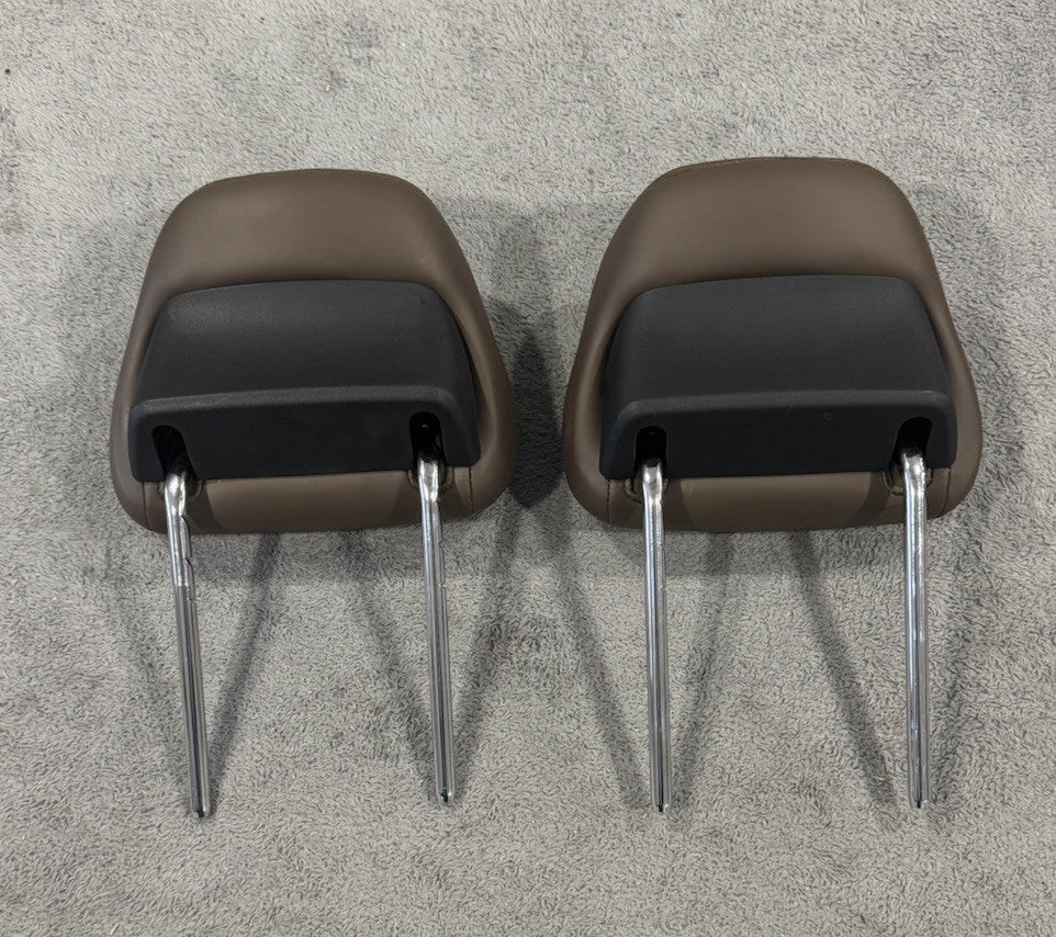 2013-16 LINCOLN MKZ FRONT SEAT LEATHER HEADREST SET HEAD REST BROWN OEM GENUINE