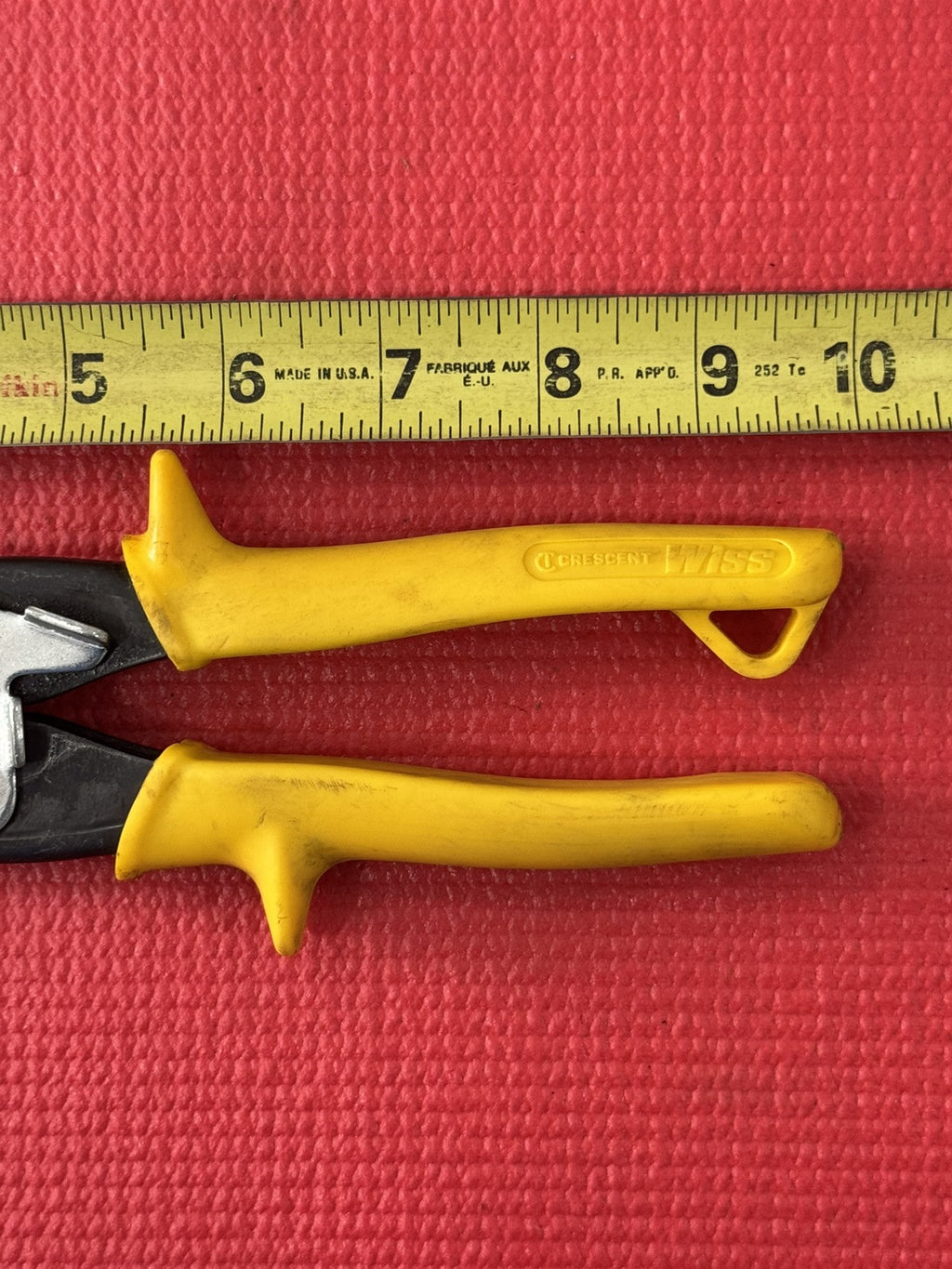 Wiss Crescent Edge Aviation Straight and Right Cut Snips Yellow 9-3/4" M3X NICE
