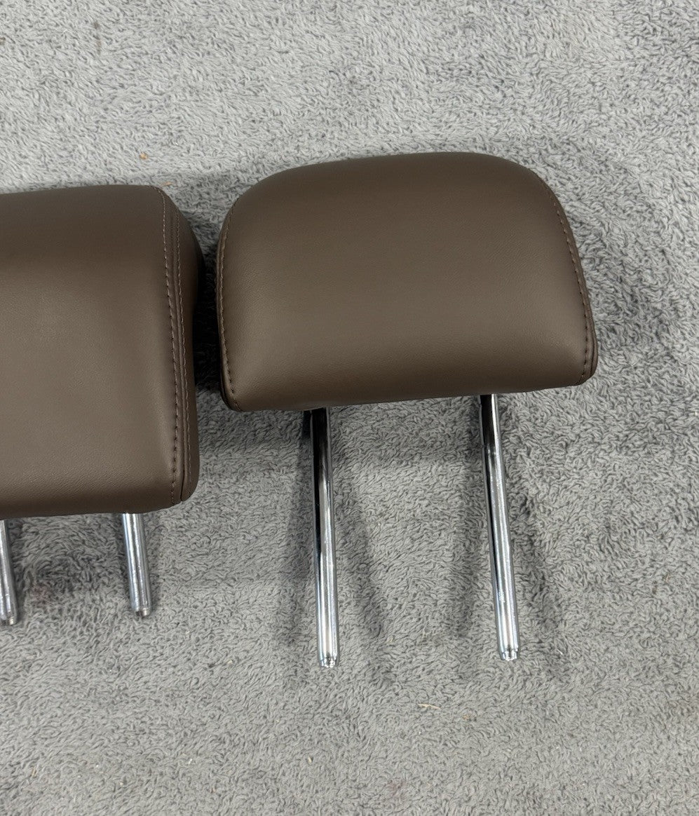 2013-16 LINCOLN MKZ REAR SEAT HEADREST 3 PC SET BROWN LEATHER OEM GENUINE NICE!!