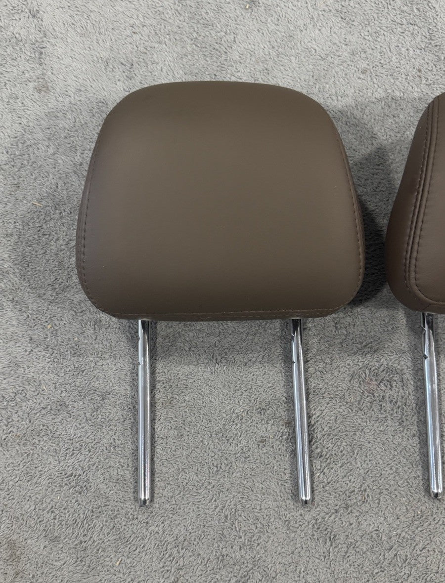 2013-16 LINCOLN MKZ FRONT SEAT LEATHER HEADREST SET HEAD REST BROWN OEM GENUINE