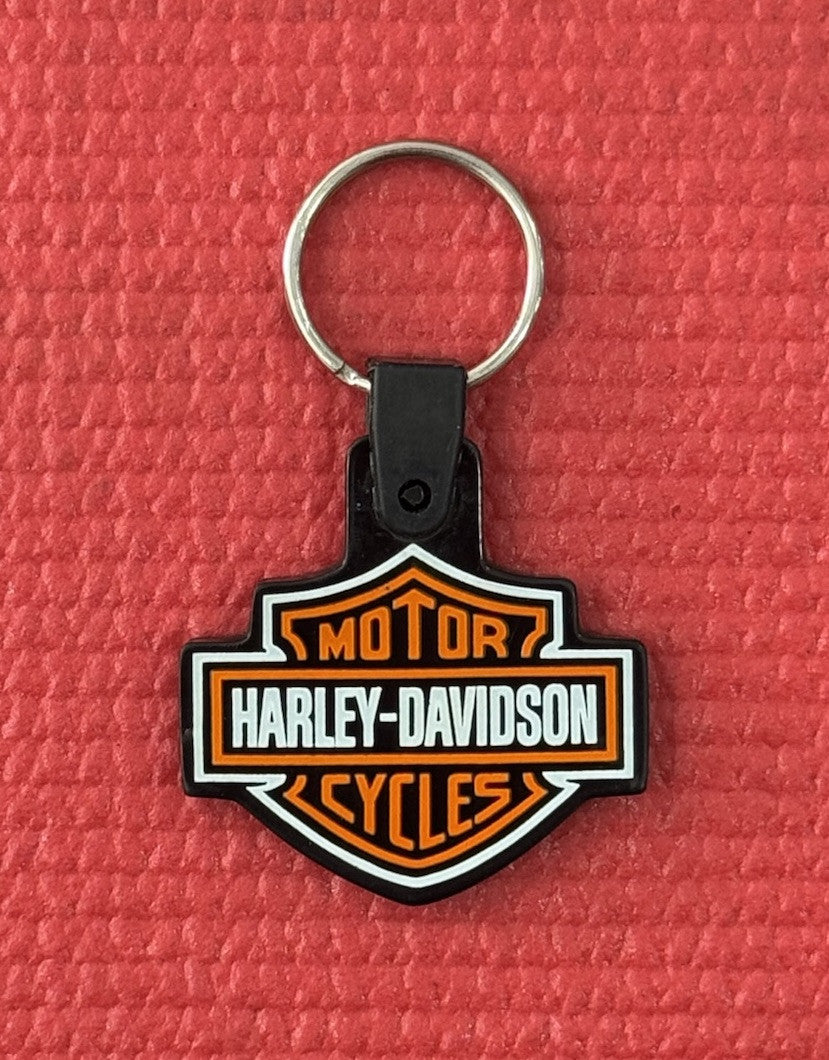 Vintage HARLEY DAVIDSON Motorcycles Keychain Marion County Ocala Fl