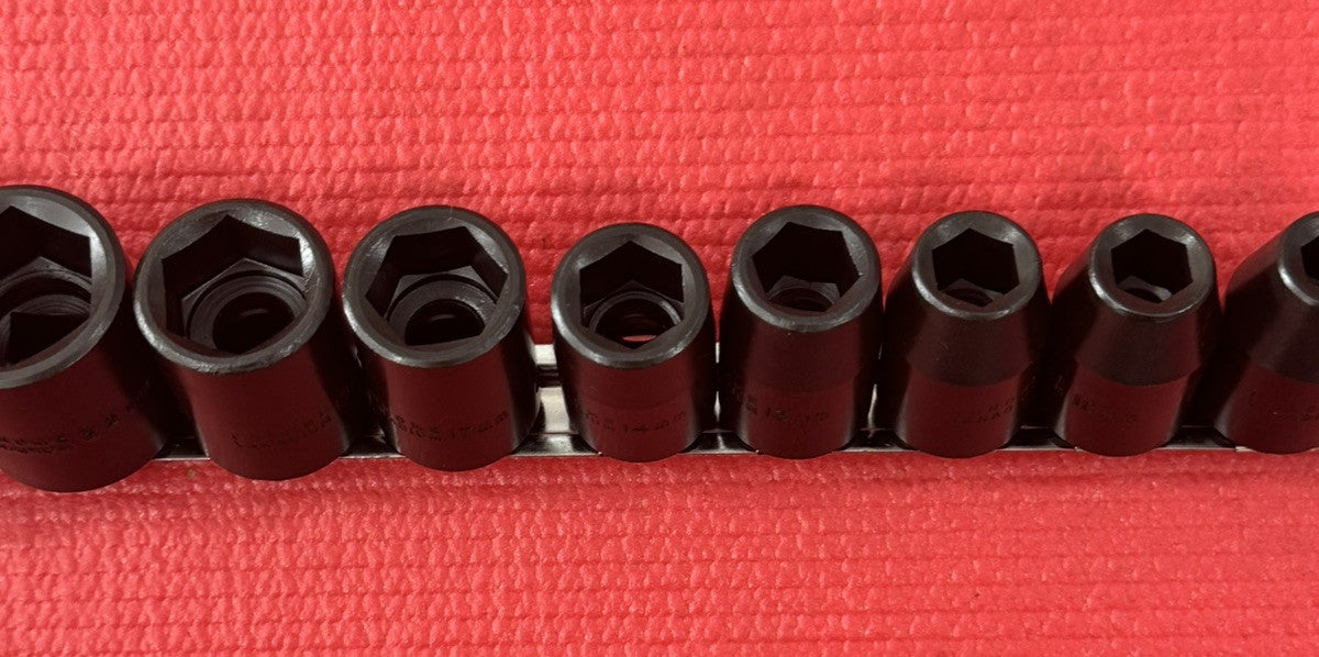 CHROME VANADIUM CTT TOOLS NEW 10 Pc SET 1/2” Drive Shallow Impact Socket METRIC
