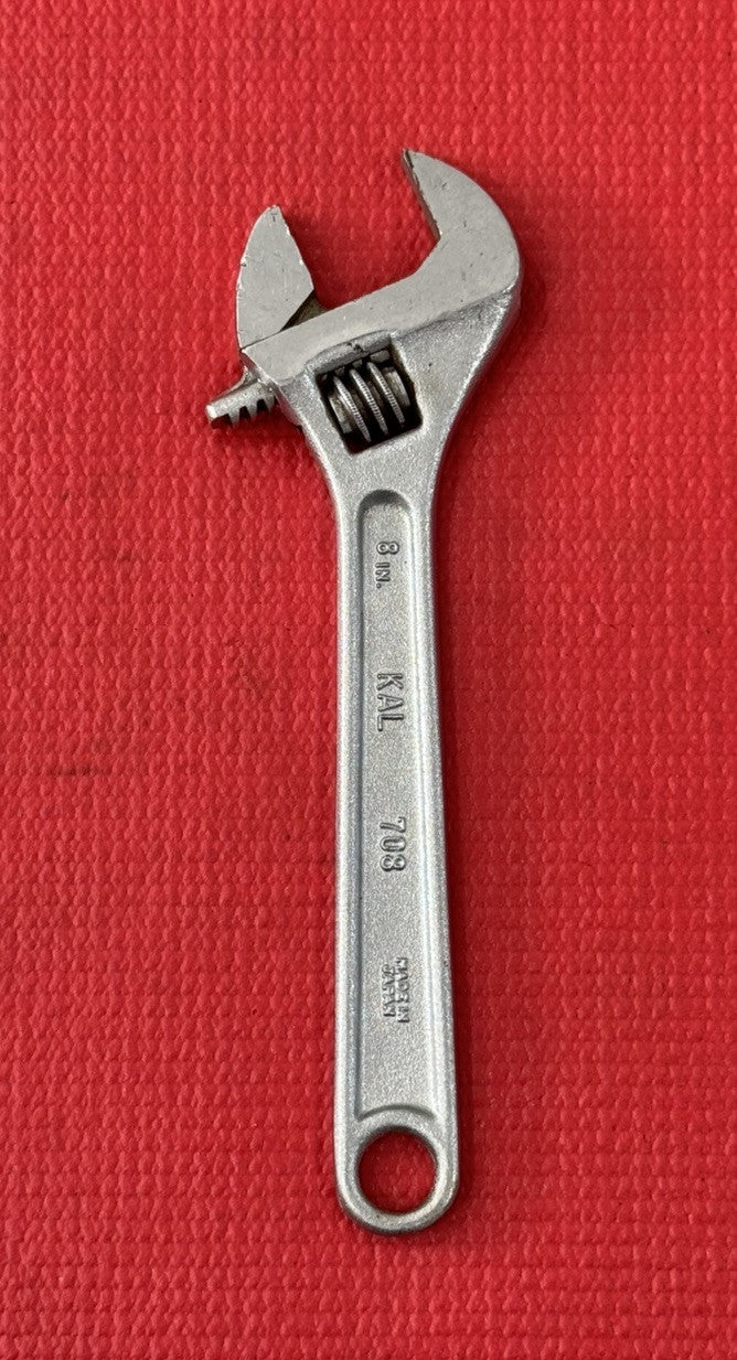 Vintage KAL Tools 708 8" Adjustable Wrench Forged Alloy Steel Made In Japan