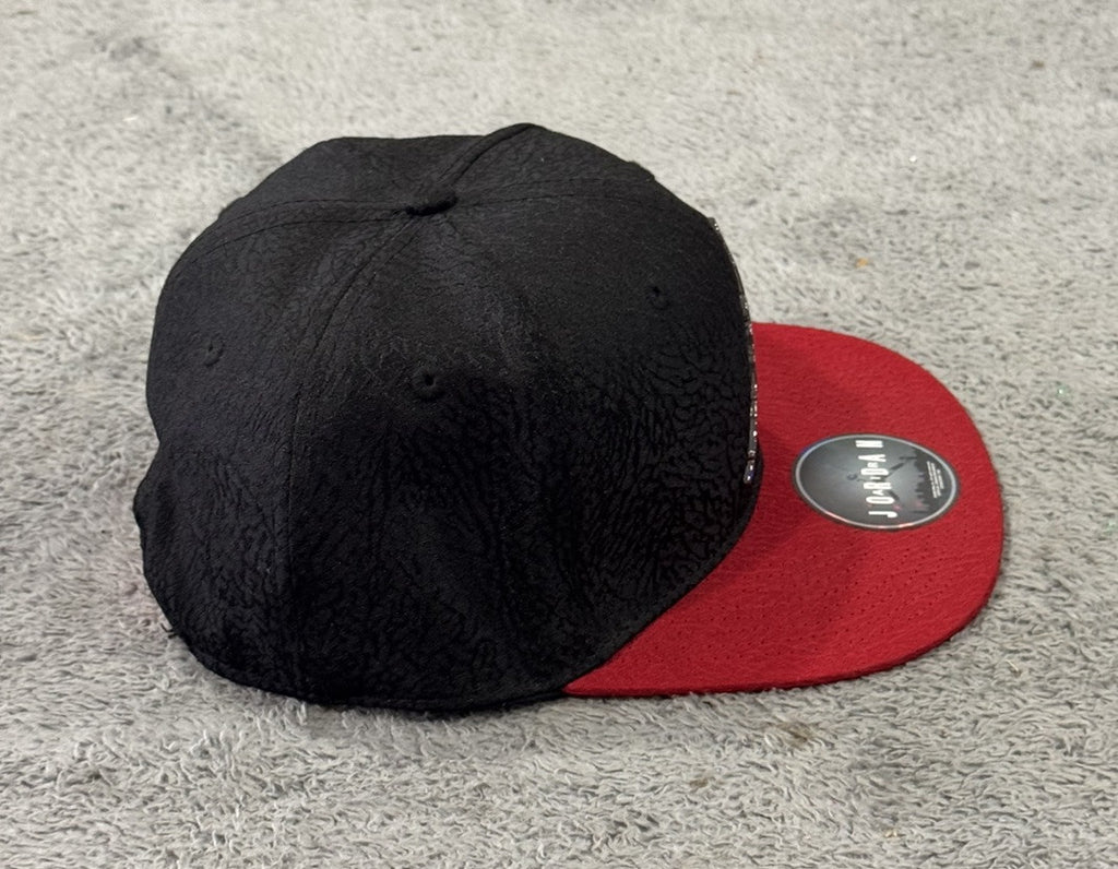 Nike Air Jordan Jumpman Elephant Print Youth Cap Hat Athletic Black Red