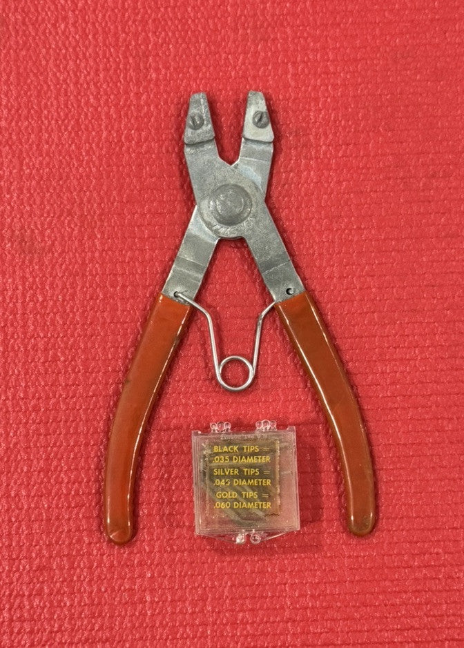 Vintage USA Tools Retaining Snap Ring Pliers Set #455 With Tips Made In USA