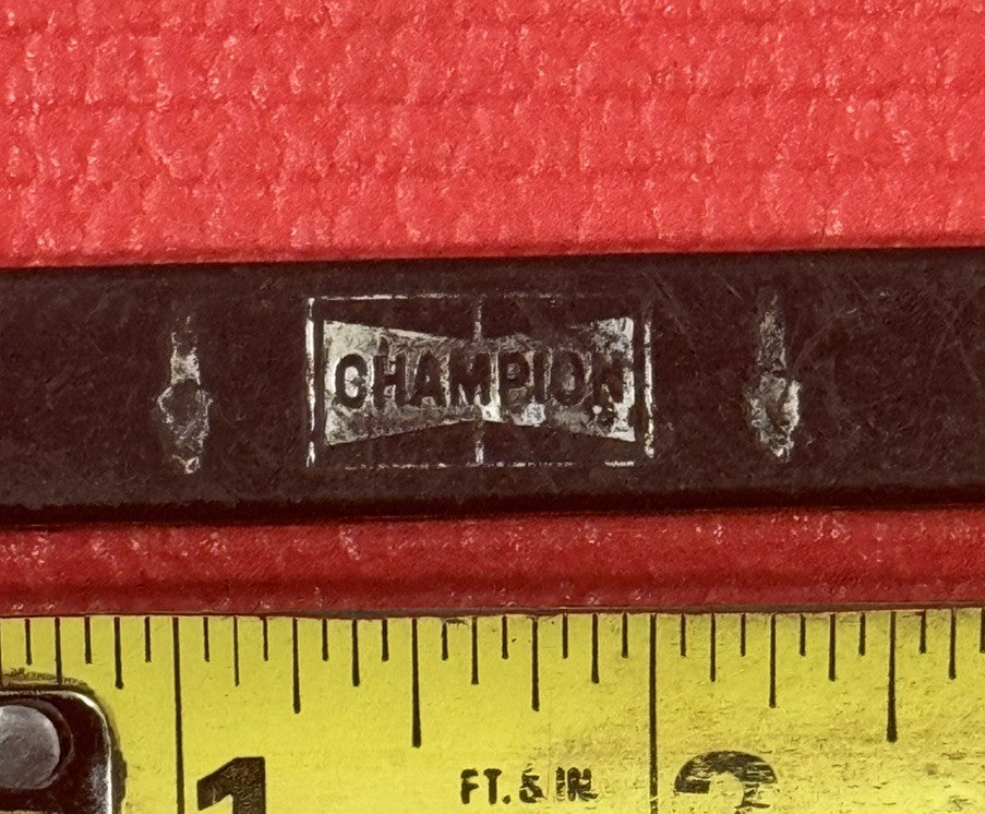 Vintage Champion Spark Plug Advertising Pocket Knife USA Slide Open Black Rare