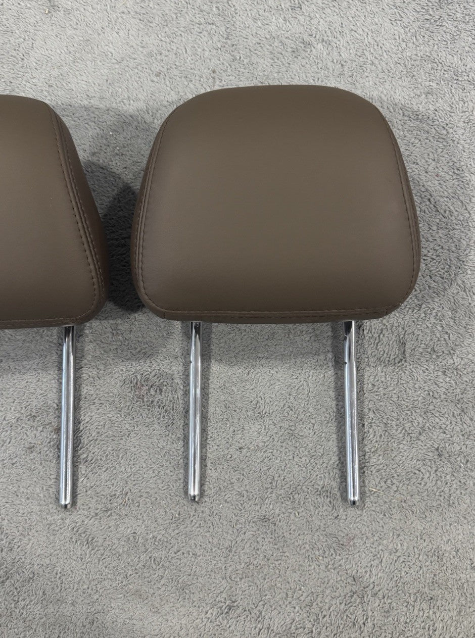 2013-16 LINCOLN MKZ FRONT SEAT LEATHER HEADREST SET HEAD REST BROWN OEM GENUINE