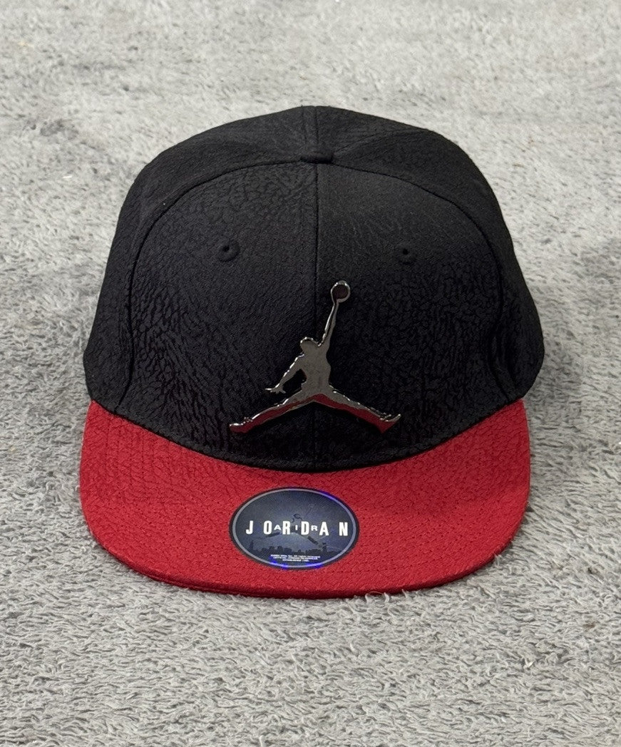 Nike Air Jordan Jumpman Elephant Print Youth Cap Hat Athletic Black Red