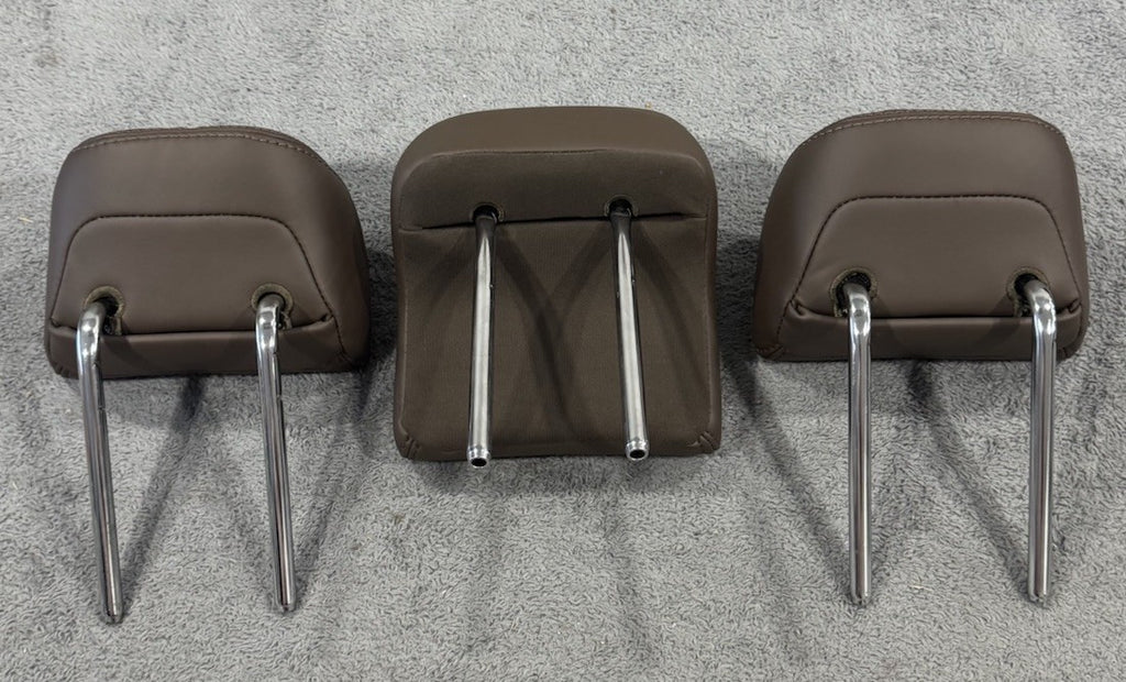 2013-16 LINCOLN MKZ REAR SEAT HEADREST 3 PC SET BROWN LEATHER OEM GENUINE NICE!!