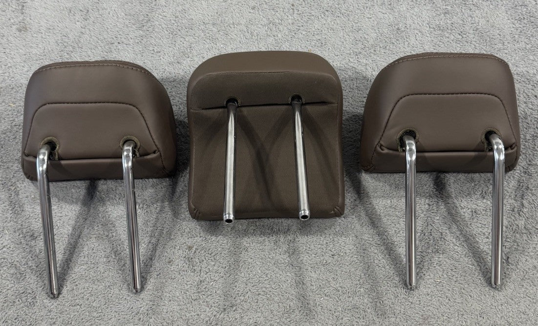 2013-16 LINCOLN MKZ REAR SEAT HEADREST 3 PC SET BROWN LEATHER OEM GENUINE NICE!!