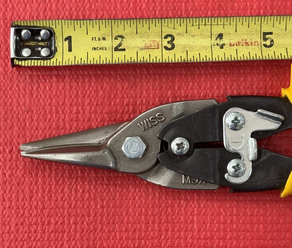 Wiss Crescent Edge Aviation Straight and Right Cut Snips Yellow 9-3/4" M3X NICE
