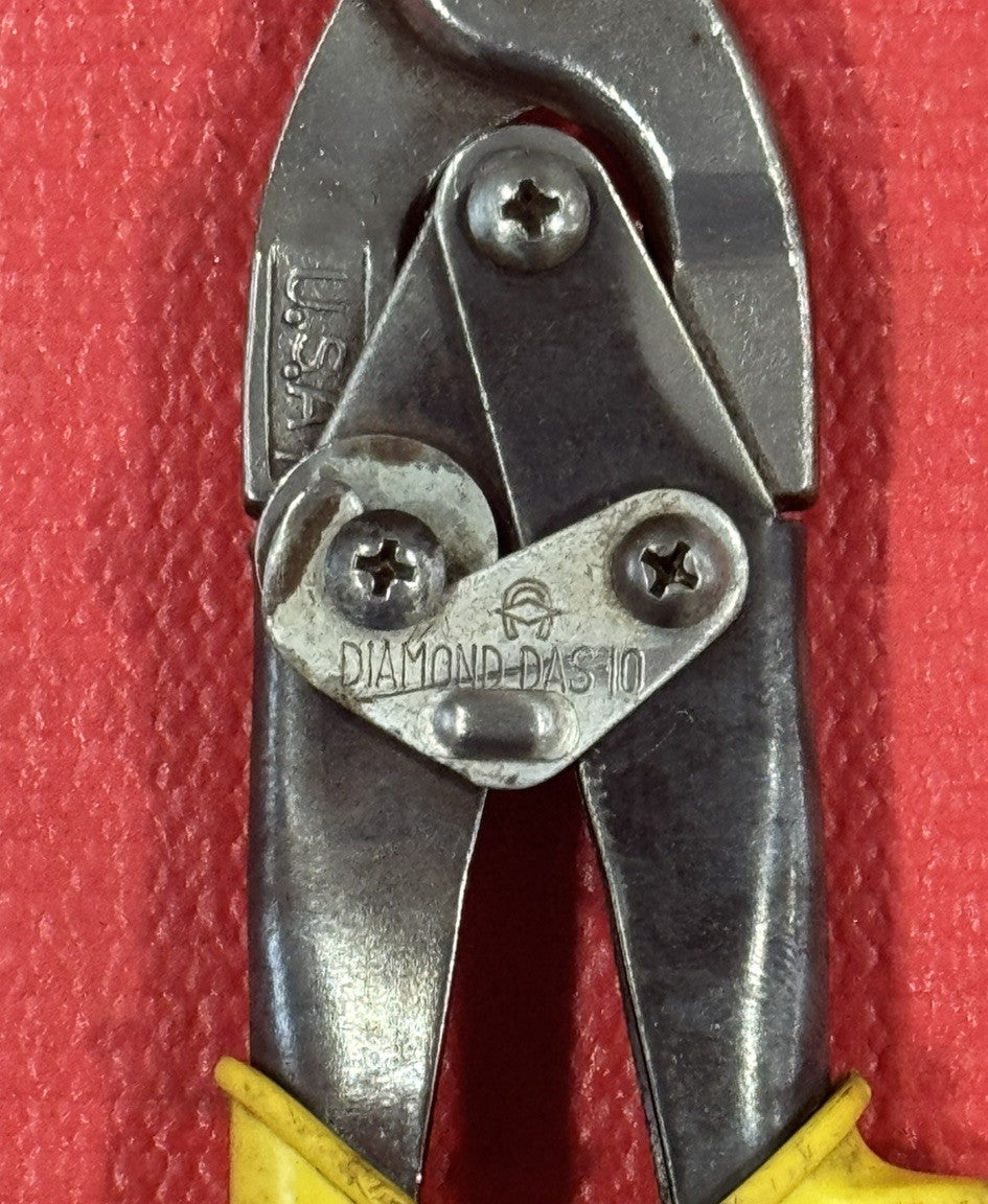 Diamond Horseshoe DAS-10 Straight Cut Heavy Duty Aviation Snips Cutting USA