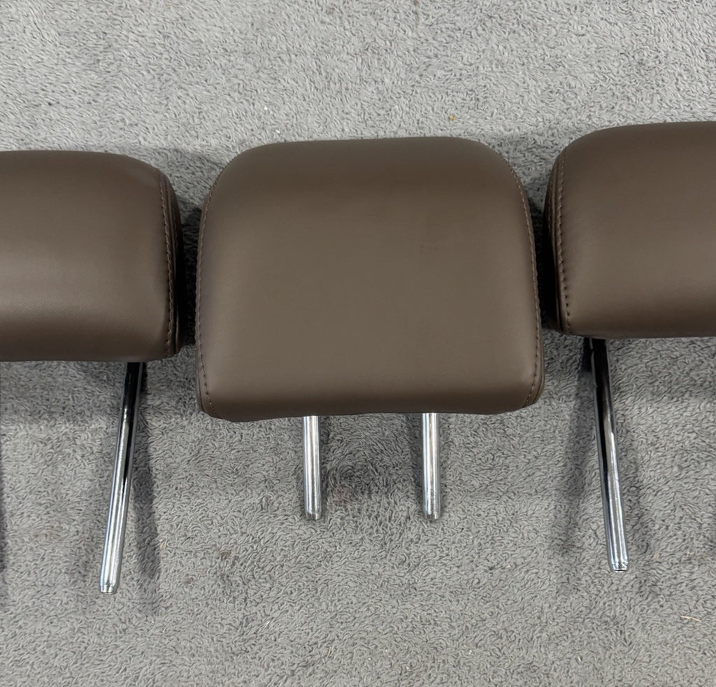 2013-16 LINCOLN MKZ REAR SEAT HEADREST 3 PC SET BROWN LEATHER OEM GENUINE NICE!!