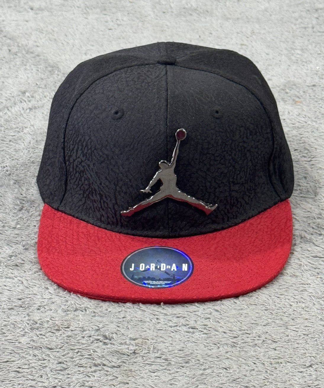 Nike Air Jordan Jumpman Elephant Print Youth Cap Hat Athletic Black Red