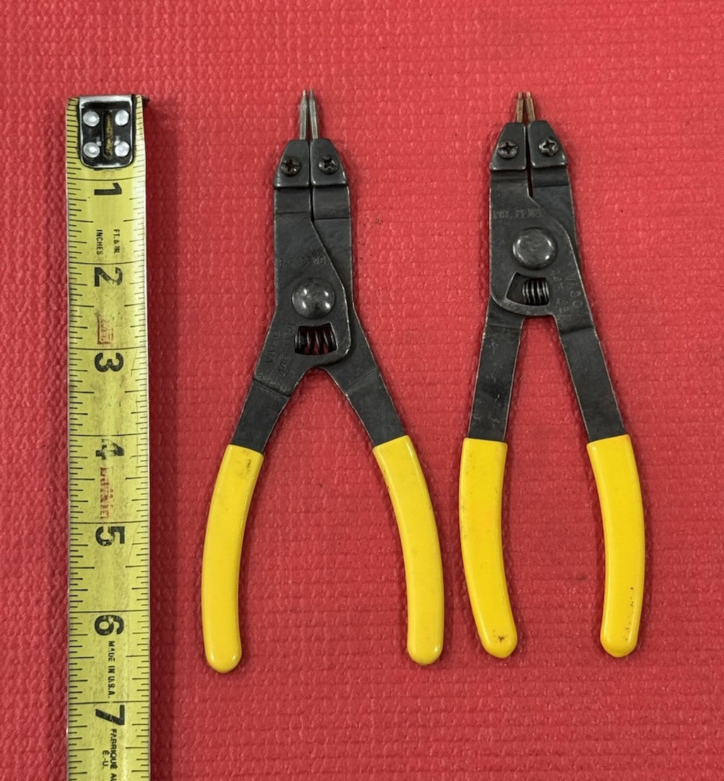 Vintage VACO TOOLS 2 Pc Set No. 445 & 446 Snap Ring Pliers SET MADE IN USA